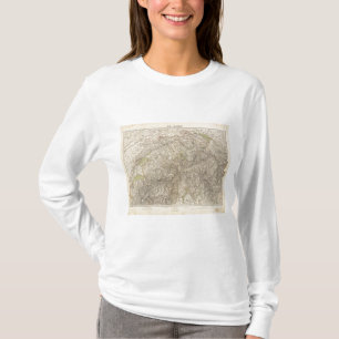 Camiseta Mapa del atlas de Suiza