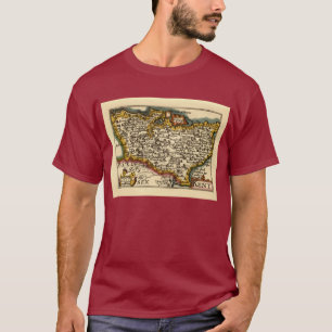 Camiseta Mapa del Atlas de Velocidad de John del Condado de