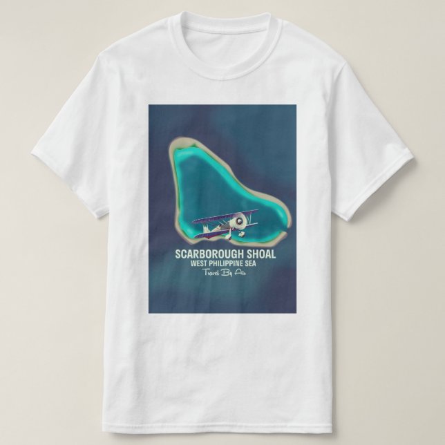 Camiseta Mapa del atolón de Scarborough en el Mar de Filipi (Diseño del anverso)