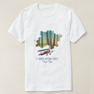 Camiseta mapa del bosque nacional el yunque puerto rico