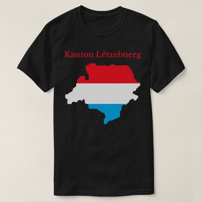 Camiseta Mapa del cantón de Luxemburgo (Diseño del anverso)