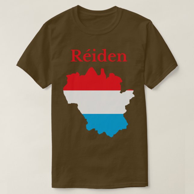 Camiseta Mapa del cantón Redange de Luxemburgo (Diseño del anverso)