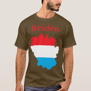 Camiseta Mapa del cantón Redange de Luxemburgo