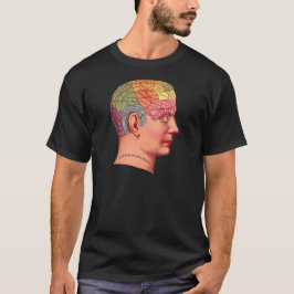 Camiseta Mapa del cerebro de la mente de la cabeza de la fe