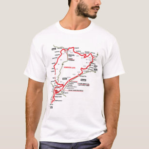 Camiseta Mapa del circuito Nürburgring Nordschleife - Alema