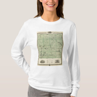 Camiseta Mapa del condado de Adair, estado de Iowa