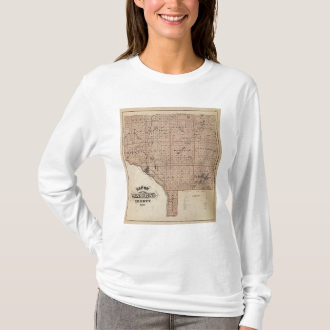 Camiseta Mapa del condado de Anoka, Minnesota (Anverso)