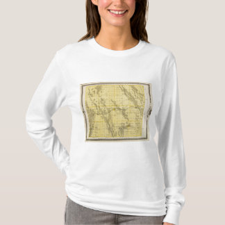 Camiseta Mapa del condado de Chickasaw, estado de Iowa