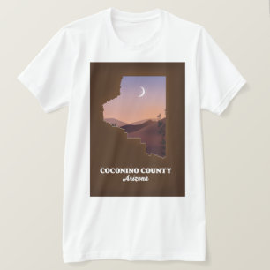 Camiseta Mapa del Condado de Coconino Arizona.