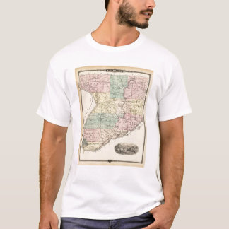 Camiseta Mapa del condado de Crawford, estado de Wisconsin