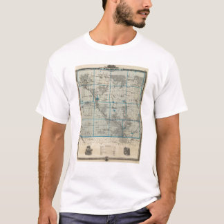 Camiseta Mapa del condado de Delaware, estado de Iowa