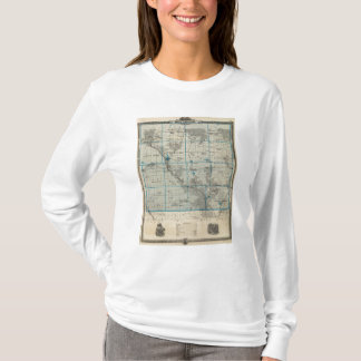 Camiseta Mapa del condado de Delaware, estado de Iowa