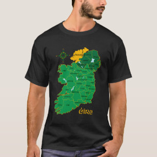 Camiseta Mapa del condado de Donegal Ireland Eire Irish Tra