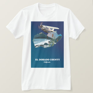 Camiseta Mapa del Condado de El Dorado California
