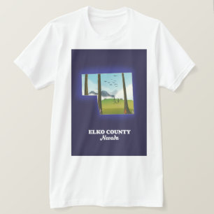 Camiseta Mapa del condado de Elko Nevada