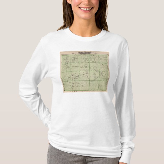 Camiseta Mapa del condado de Faribault, Minnesota (Anverso)