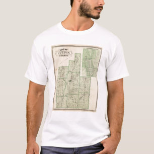 Camiseta Mapa del condado de Fulton con Rochester, Fulton