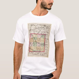 Camiseta Mapa del condado de Hillsdale, Michigan