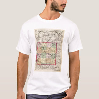 Camiseta Mapa del condado de Hillsdale, Michigan