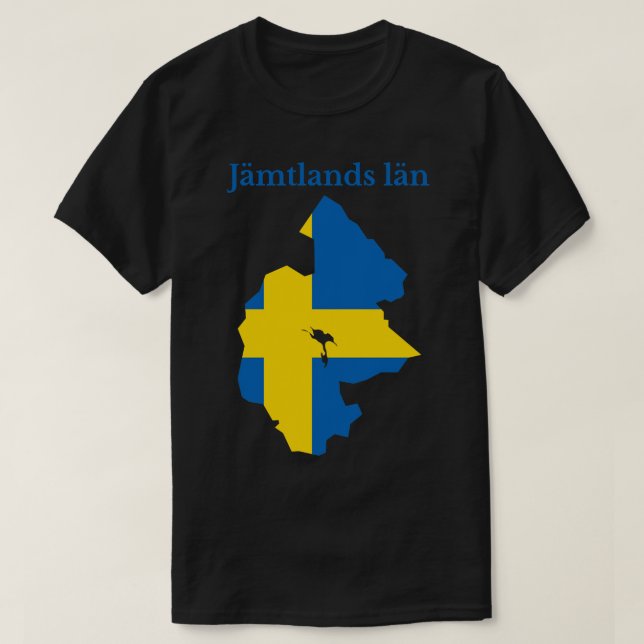 Camiseta Mapa del condado de Jamtland, Suecia (Diseño del anverso)