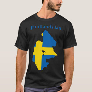 Camiseta Mapa del condado de Jamtland, Suecia