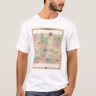Camiseta Mapa del condado de Jefferson, estado de Wisconsin