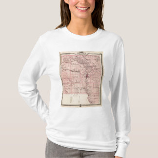 Camiseta Mapa del condado de Johnson, estado de Iowa