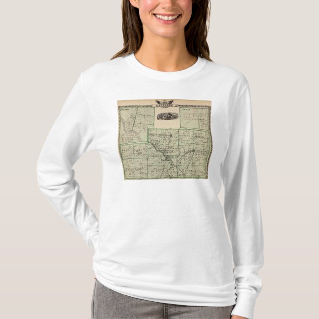 Camiseta Mapa del condado de Kankakee, de Kankakee y de (Anverso)