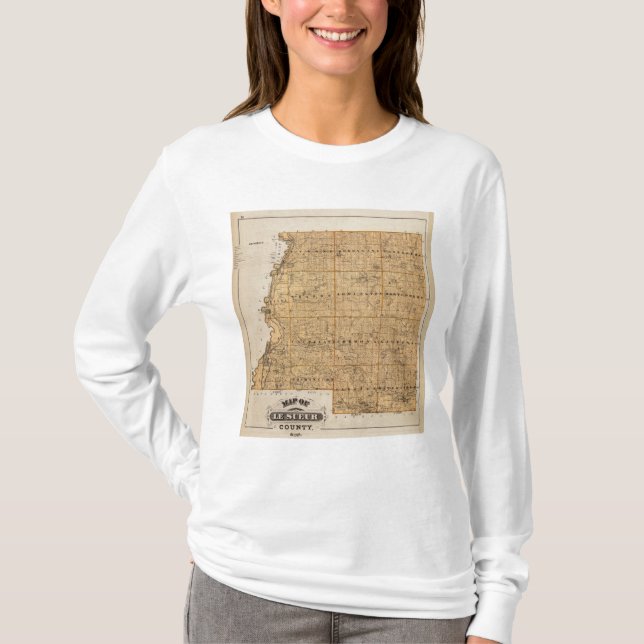 Camiseta Mapa del condado de Le Sueur, Minnesota (Anverso)