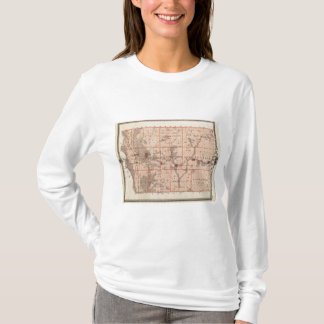 Camiseta Mapa del condado de Mills, estado de Iowa