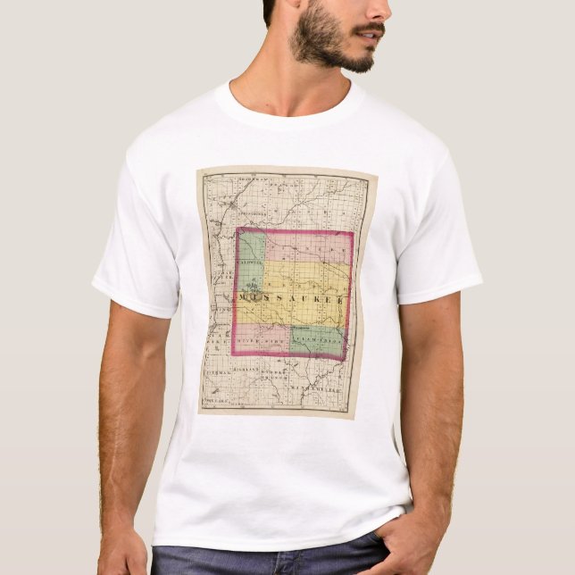 Camiseta Mapa del condado de Missaukee, Michigan (Anverso)