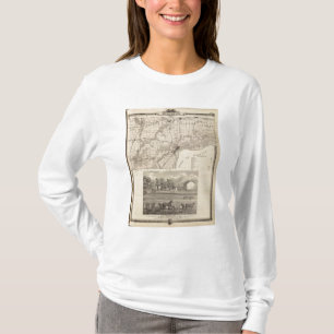 Camiseta Mapa del condado de Muscatine