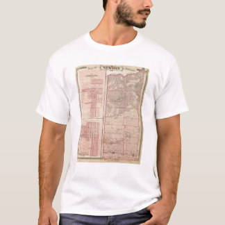 Camiseta Mapa del condado de Newton con Goodland y Kentland