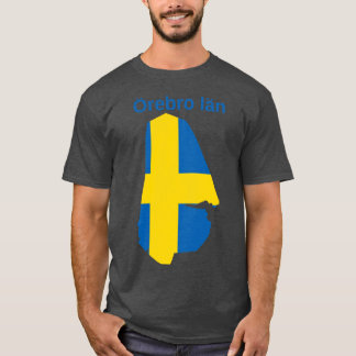 Camiseta Mapa del condado de Orebro Suecia