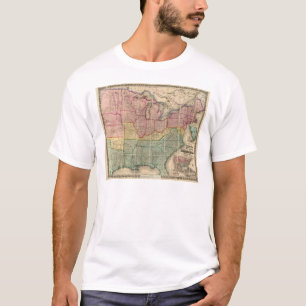 Camiseta Mapa del condado de Railroadand de Colton, Estados