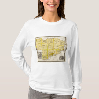 Camiseta Mapa del condado de Scott, estado de Iowa