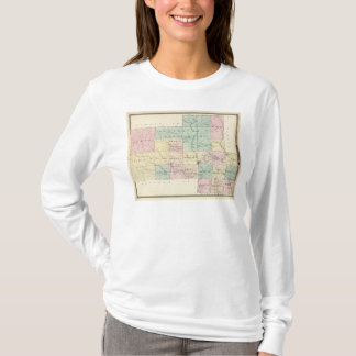 Camiseta Mapa del condado de Shawano, estado de Wisconsin