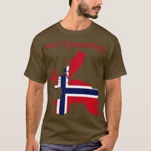 Camiseta Mapa del condado de Sor Trondelag Noruega