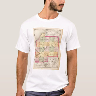 Camiseta Mapa del condado de Tuscola, Michigan
