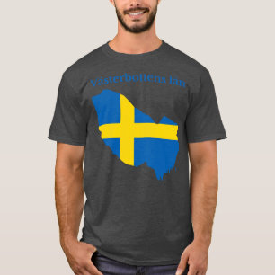 Camiseta Mapa del condado de Vasterbottens Suecia