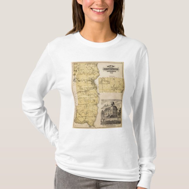 Camiseta Mapa del condado de Washington, Minnesota (Anverso)