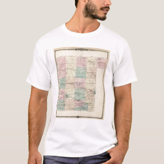 Camiseta Mapa del condado de Waupaca, estado de Wisconsin