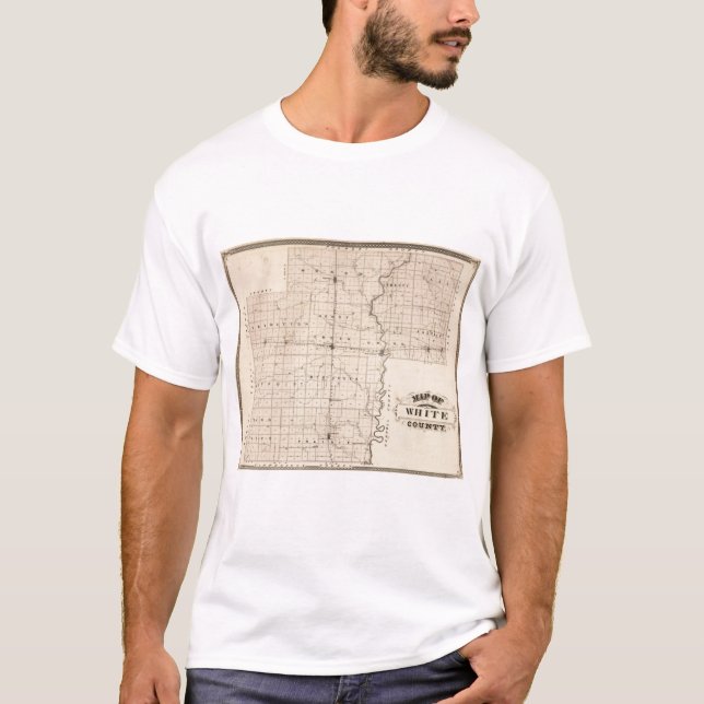 Camiseta Mapa del condado de White (Anverso)