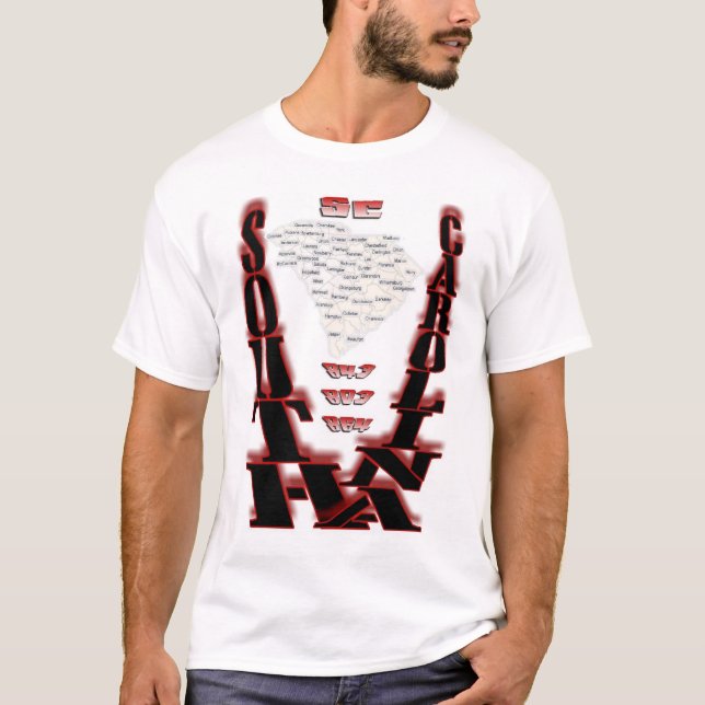 Camiseta Mapa del condado del SC (Anverso)