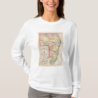 Camiseta Mapa del condado del St Clair, Michigan