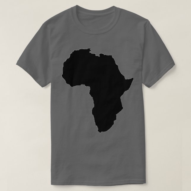 Camiseta Mapa del continente africano 2 (Diseño del anverso)