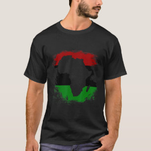 Camiseta Mapa del continente africano con bandera africana