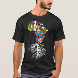 Camiseta Mapa del continente africano de raíces que coincid