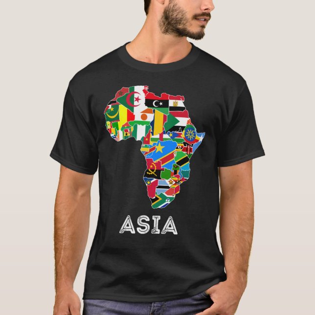 Camiseta Mapa del continente africano marca la divertida et (Anverso)