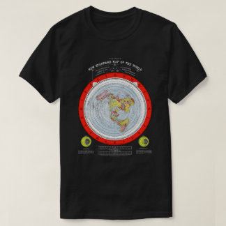 Camiseta Mapa del cuadrado y del avión de tierra plano